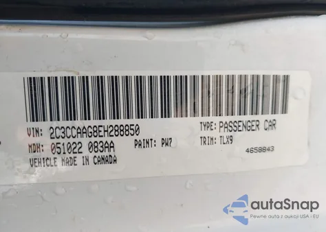 2014 Chrysler 300 из США, поврежденный, VIN 2C3CCAAG8EH288850